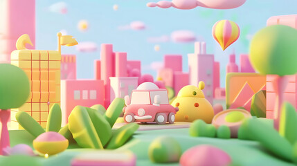 3d cartoon background