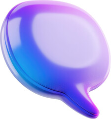Purple and blue speech bubble