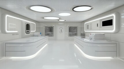 Clinical experiment environment with participant interaction, modern and sleek, [UI , virtual , environment], ,