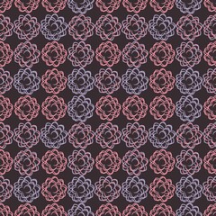 Seamless pattern with abstract flowers