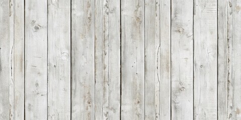 Obraz premium Seamless pattern of white painted wood planks from aerial view