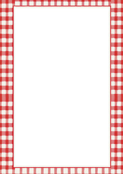 Red gingham border
