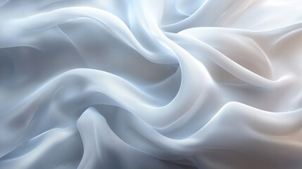 Obraz premium Beauty Background with White Fabric and Gradient in Pastel Tones, Large Brushstrokes of White Paint for Design