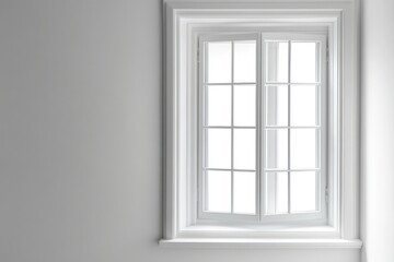 Obraz premium Bright and Airy White Window with Simple Design