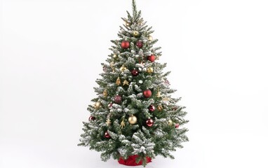 Obraz premium very beautiful super mega pretty christmass treestock photo on white background 