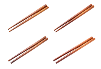 set of wooden chopsticks png