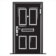 Door silhouette on white background