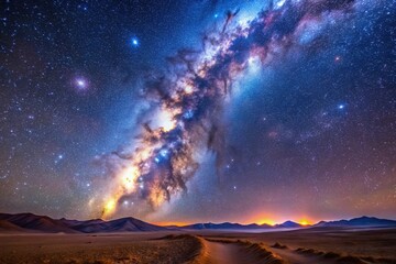 Starry sky over Atacama Desert at night