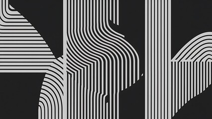 Abstract art black and white