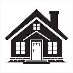 House silhouette on white background
