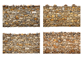 Set of stone walls png