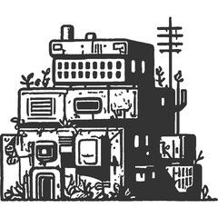 Progress Becomes Peril Vintage Illustration Vector