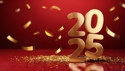 Glowing 2025 A Cosmic New Year Celebration