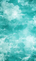 Abstract teal clouds resembling a watercolor painting.