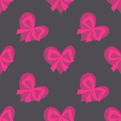 seamless pattern with pink hearts