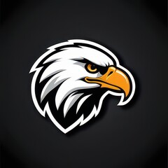 Obraz premium Dynamic high school mascot eagle graphic, ideal for use in school branding, merchandise, or team identity visuals