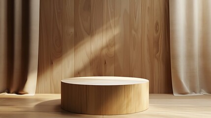 wooden pedestal product stand empty display abstract wooden minimal podium luxury natural background for product placement
