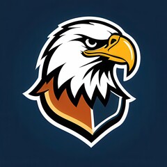 Fototapeta premium Dynamic high school mascot eagle graphic, ideal for use in school branding, merchandise, or team identity visuals