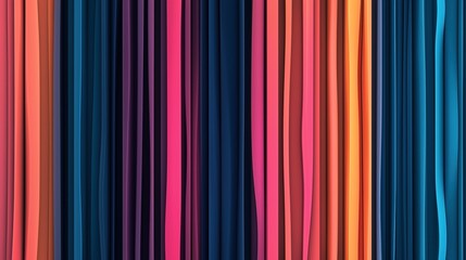 Abstract colorful vertical lines forming a wavy striped pattern with vibrant hues of blue, red, orange, and pink.