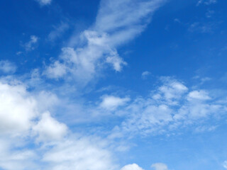 Fototapeta premium Blue sky with clouds background. It's beautiful and natural.