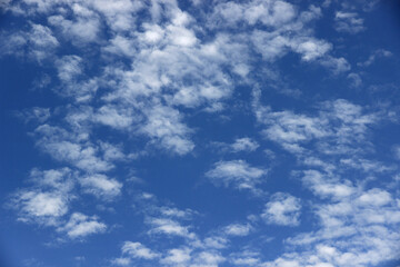 Blue sky with clouds background. It's beautiful and natural.