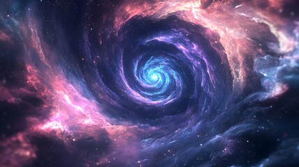 Being enveloped in a cradle of glowing stars with swirling galaxies symbolizing cosmic existence