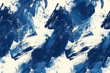 Blue and white brush strokes, generative ai image