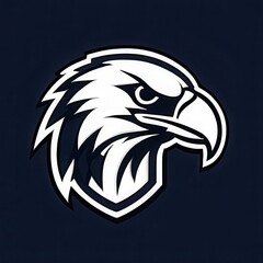 Obraz premium Bold illustration of a high school mascot eagle in an aggressive pose, perfect for sports teams, school logos, and digital branding projects