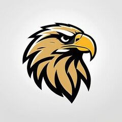 Obraz premium Bold illustration of a high school mascot eagle in an aggressive pose, perfect for sports teams, school logos, and digital branding projects