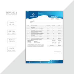 Modern corporate business invoice template design