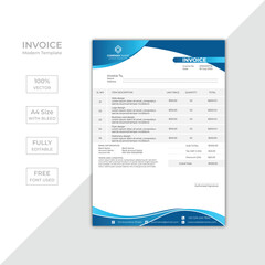 Modern corporate business invoice template design