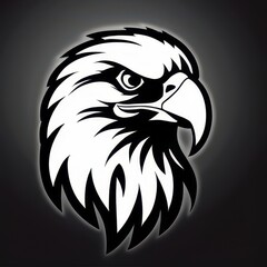 Obraz premium Bold illustration of a high school mascot eagle in an aggressive pose, perfect for sports teams, school logos, and digital branding projects