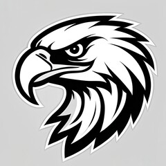 Obraz premium Bold illustration of a high school mascot eagle in an aggressive pose, perfect for sports teams, school logos, and digital branding projects