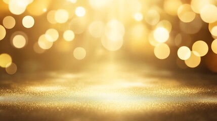 A shimmering gold bokeh background, perfect for creating an elegant, glamorous atmosphere for awards and celebrations.