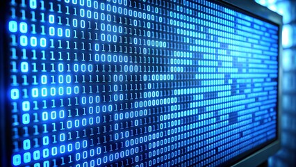 The Language of Technology Binary Code on Display.