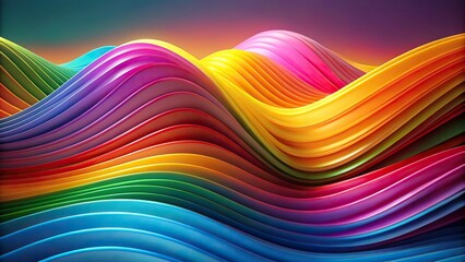 Obraz premium Colorful wave shapes on gradient background