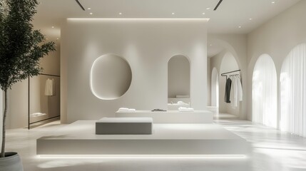 Modern spa interior with soothing minimalist design.