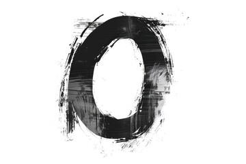 A simple yet elegant black and white photograph of a number zero, ideal for use in editorial or design projects