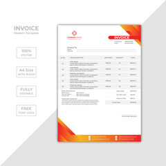 Modern corporate business invoice template design