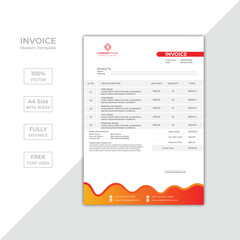 Modern corporate business invoice template design