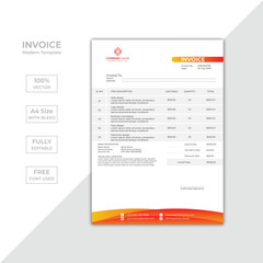 Modern corporate business invoice template design