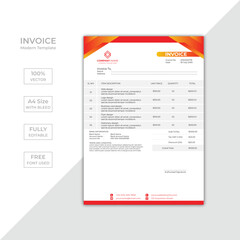 Modern corporate business invoice template design