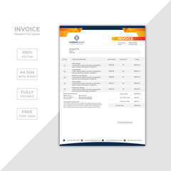 Modern corporate business invoice template design