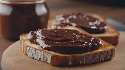 A close-up of the famous Australian Vegemite spread on toast, with a jar of Vegemite in the background