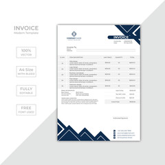 Modern corporate business invoice template design