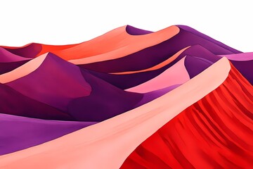 Vibrant Desert Landscape Watercolor Painting