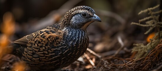 Close-up of a bird in the forest