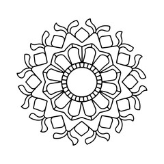 Floral pattern in a circle Mandala art.