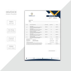 Modern corporate business invoice template design