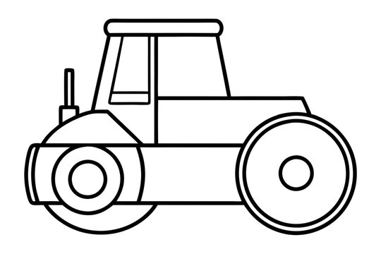 recommend clip art: Road construction Road Roller silhouette | vector silhouette illustration on white background